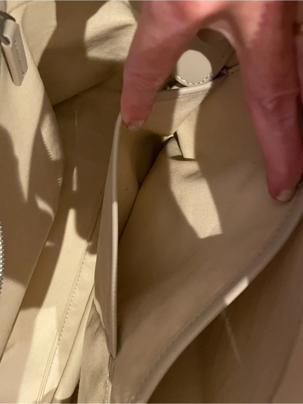 Monos Ivory Vegan Leather Metro Tote Bag